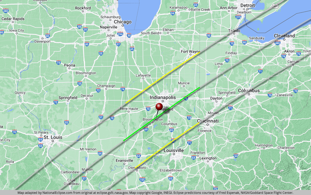Solar Eclipse 2024 Map Indiana Selia Cristina